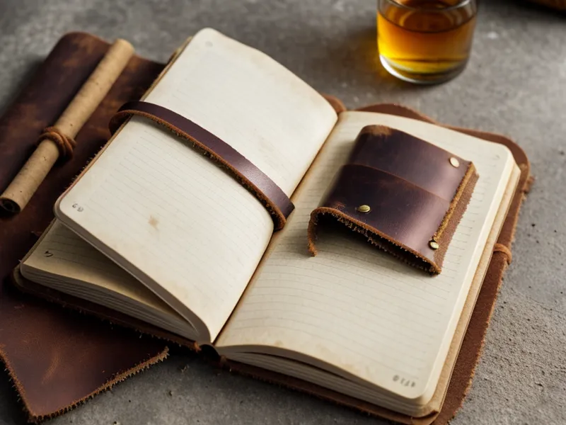 Libreta de cuero con notas manuscritas sobre las siete generaciones del linaje familiar