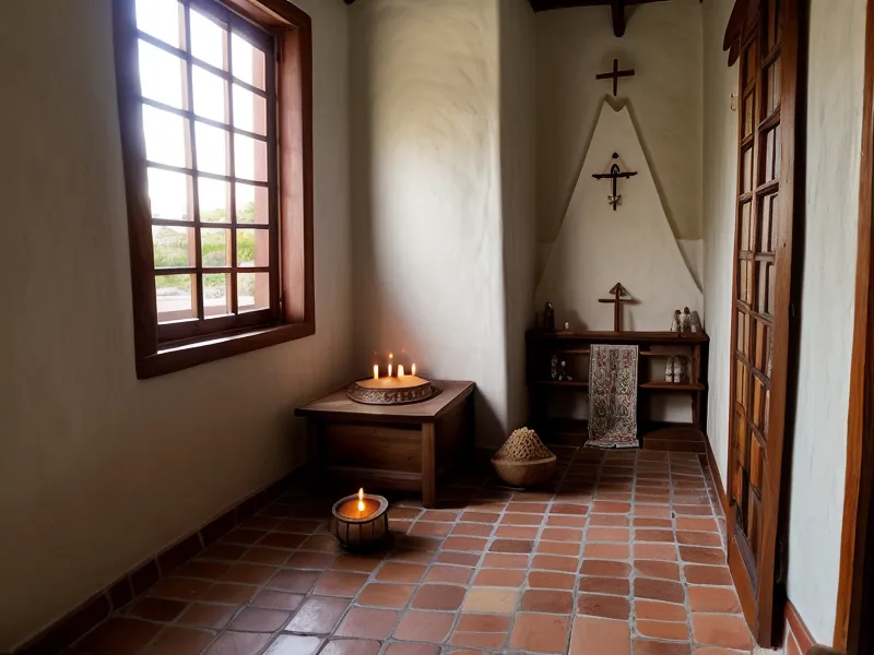 Ramos frescos de ruda y albahaca para limpieza energética sobre mesa de madera rústica